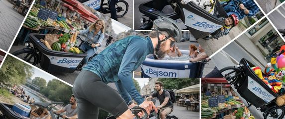 Cargo bicikl usluge Bajs u raznim ulogama