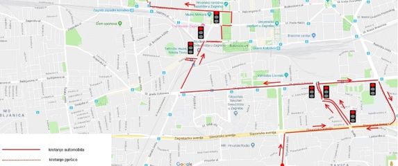 Mapa kretanja uhićenog muškarca (Foto: PUZ)