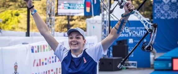 Amanda Mlinarić slavi naslov prvakinje svijeta (Screenshot World Archery)