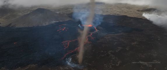 Tornado uz vulkan na Islandu