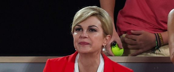 Kolinda Grabar-Kitarović na meču između Donne Vekić i Anne Karoline Schmiedlove