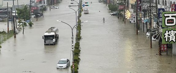 Poplava na Tajvanu koja je uzrokovana tajfunom Danas, fotografija snimljena 25. srpnja 2025.