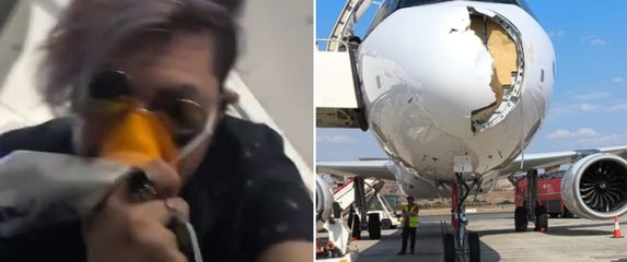 Zrakoplov je prisilno sletio zbog udara ptice