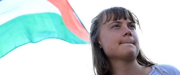 Greta Thunberg i palestinska zastava