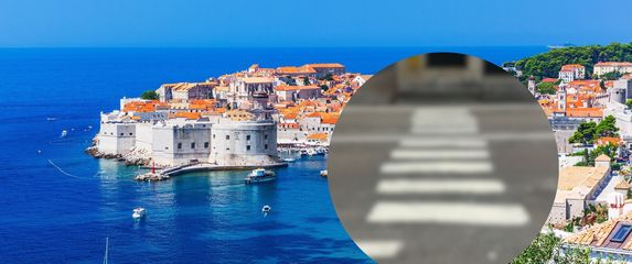 Dubrovnik i nacrtani pješački prijelaz