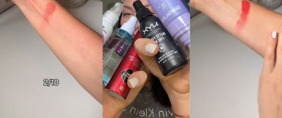 Testiranje sprejeva za setiranje šminke