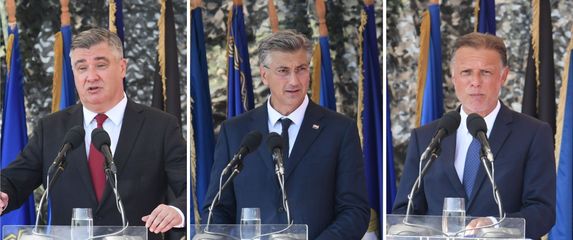 Milanović, Plenković i Jandroković u Kninu