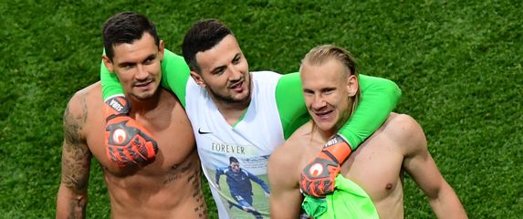 Dejan Lovren, Danijel Subašić i Domagoj Vida