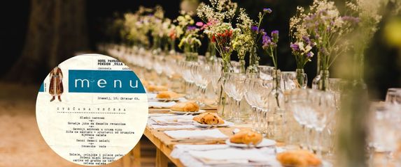Svadbeni stol i meni iz 1969.