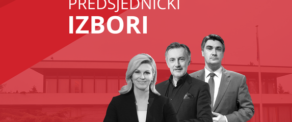 Kandidati Kolinda Grabar-Kitarović, Zoran Milanović i Miroslav Škoro