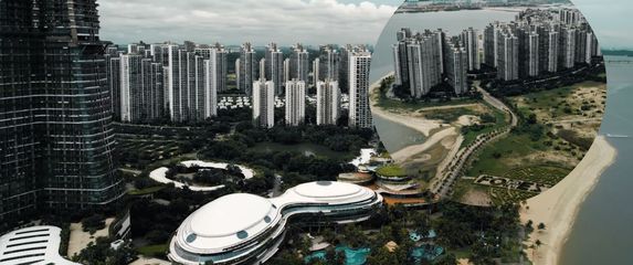 forest city u Maleziji, slikan iz zraka dronom