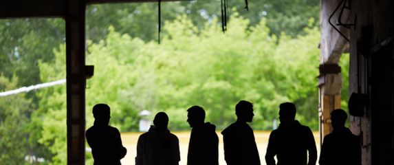 Skupina mladića, ilustracija