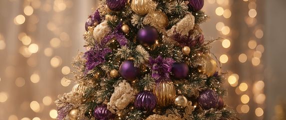 Ljubičasto-zlatni Božić