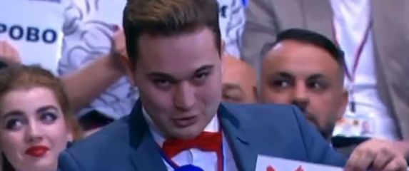 Prosidba tijekom Putinova govora, screenshot