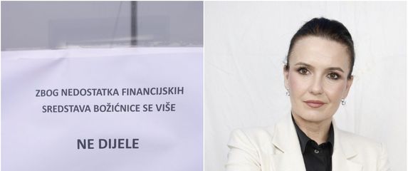 Obavijest na zgradi Općine, Jasenka Haleuš