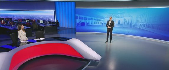 Valentina Baus i Dino Goleš, voditelji Dnevnika Nove TV