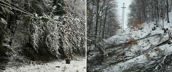 Oštećeni dalekovod na području Ivanca