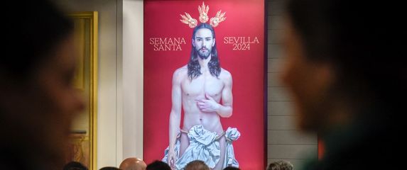Objavljivanje postera Isusa Krista u Sevilli