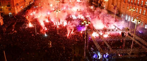 Doček rukometaša na Trgu bana Jelačića