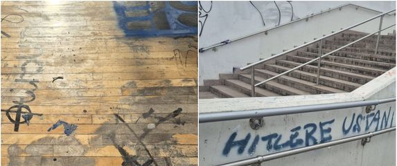 Grafiti objavljeni na Facebook stranici Vijeća Mjesnog odbora Savski gaj