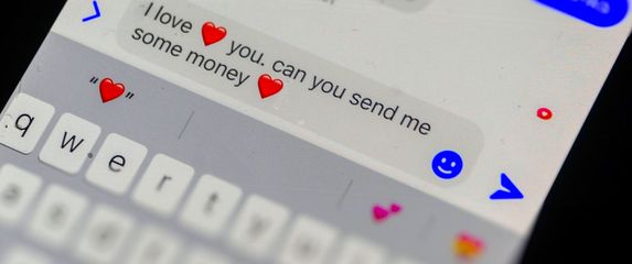 Romantična poruka u kojoj se traži novac, ilustracija