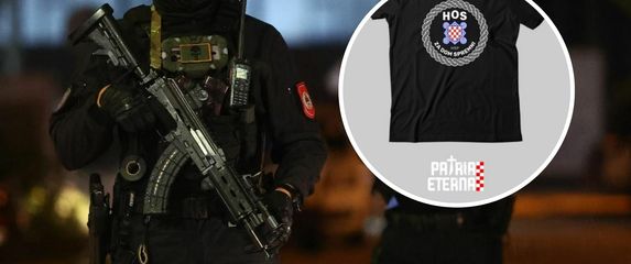 Pripadnik SIPA-e i majica HOS-a