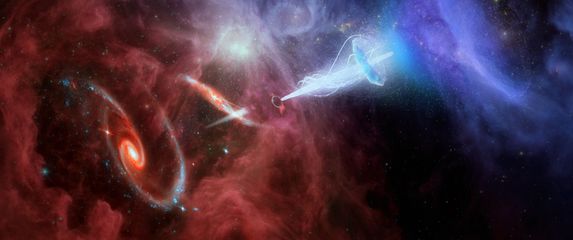 Sudar galaksija, ilustracija