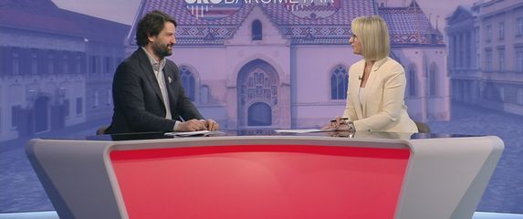 Boris Jokić i Sabina Tandara Knezović, reporterka Dnevnika Nove TV