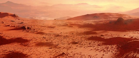 Krajolik Marsa, ilustracija