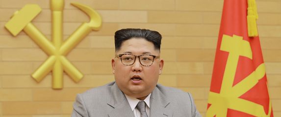 Kim Jong Unovo novogodišnje obraćanje (Foto: KCNA VIA KNS / AFP)