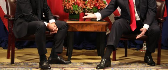 Macron i Trump (Foto: AFP)