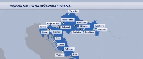 Opasna mjesta na državnim cestama (Foto: Dnevnik.hr)