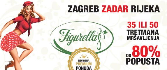 Samo jednom godišnje i samo na Crnom Jaju akcija Figurella mršavljenja u Zagrebu, Zadru i Rijeci!