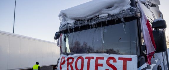 Prosvjed poljskih farmera na granici s Ukrajinom