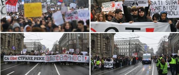 Okupljanje ispred Vlade Srbije