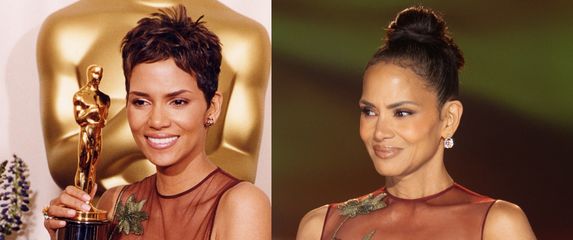 Halle Berry 2002. i 2024. godine u istoj haljini s potpisom Elieja Saaba