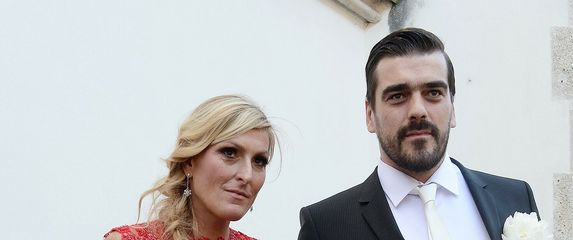 Janica Kostelić na vjenčanju Hrvoja Brlečića i Antonije Blaće