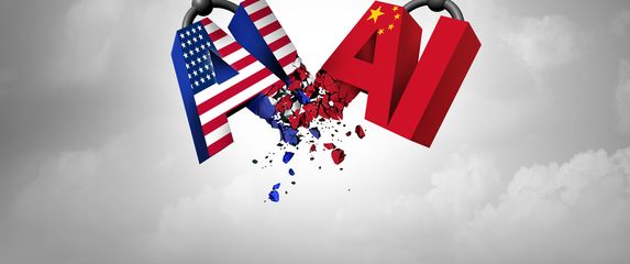 Bitka Kine i SAD-a u AI industriji, ilustracija