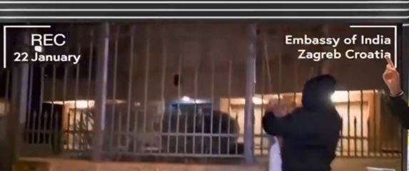 Snimka incidenta u indijskom veleposlanstvu u Zagrebu