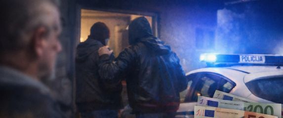 Pljačka muškarca, AI ilustracija