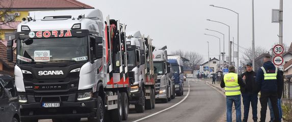 Granični prijelaz Bosanski Brod, prosvjed vozača - 1