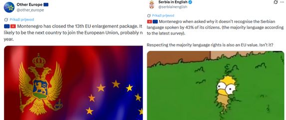 Crna Gora, Srbija i Homer SImpson