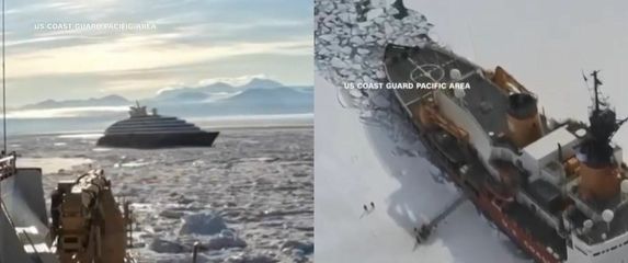 Spašavanje kruzera zarobljenog u ledu