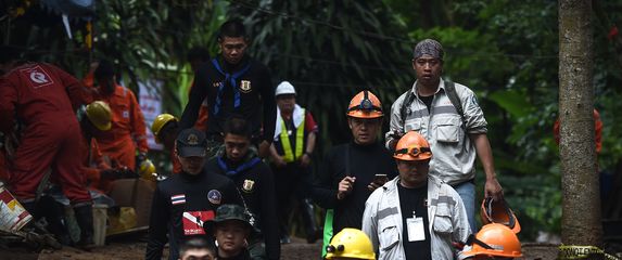 Akcija spašavanja zarobljenih dječaka i trenera na Tajlandu (Foto: AFP)