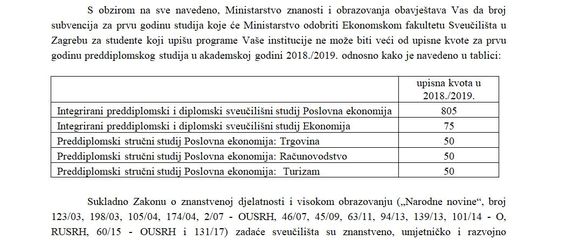 Subvencije za studente Ekonomskog fakulteta (Foto: Dnevnik.hr)