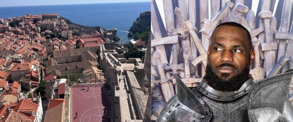Košarkaško igralište u Dubrovniku i LeBron James kao vitez
