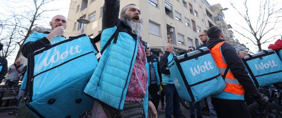 Prosvjed dostavljača koji je održan 2023. godine