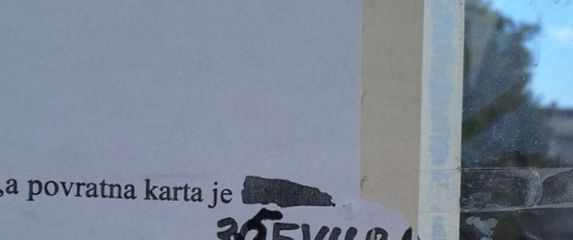 Natpis na autobusnoj stanici