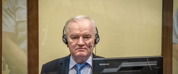 Ratko Mladić na suđenju 2021.