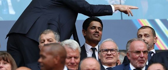 Infantino, Al-Khelaifi, Čeferin